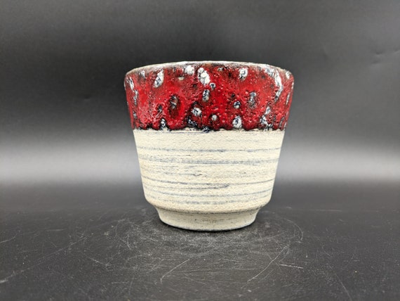 Dümler Breiden 700/12 Planter Ceramic Cachepot Planter Sand Red