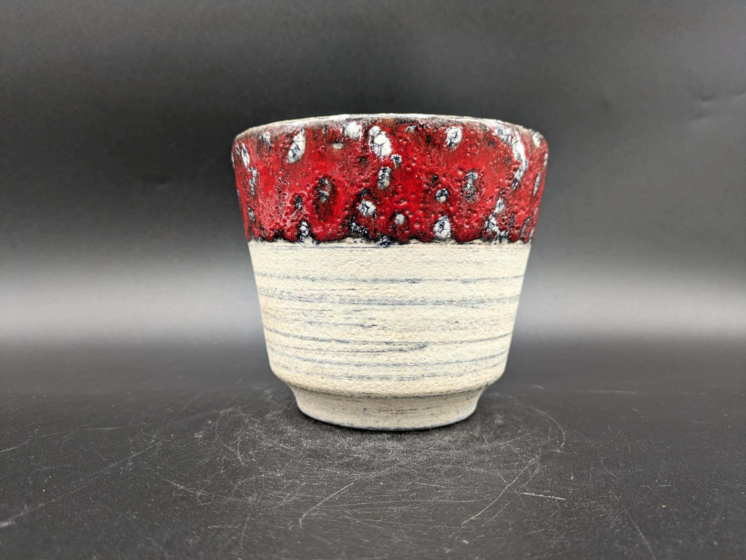 Dümler Breiden 700/12 planter ceramic cachepot planter sand red ceramics west german pottery design 60s 60s 70s 70s vintage vtg
