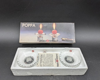 Iittala candle holder Poppa set of 2 glass candle holder Valto Kokko design 60s 60s 70s 70s vintage Finland