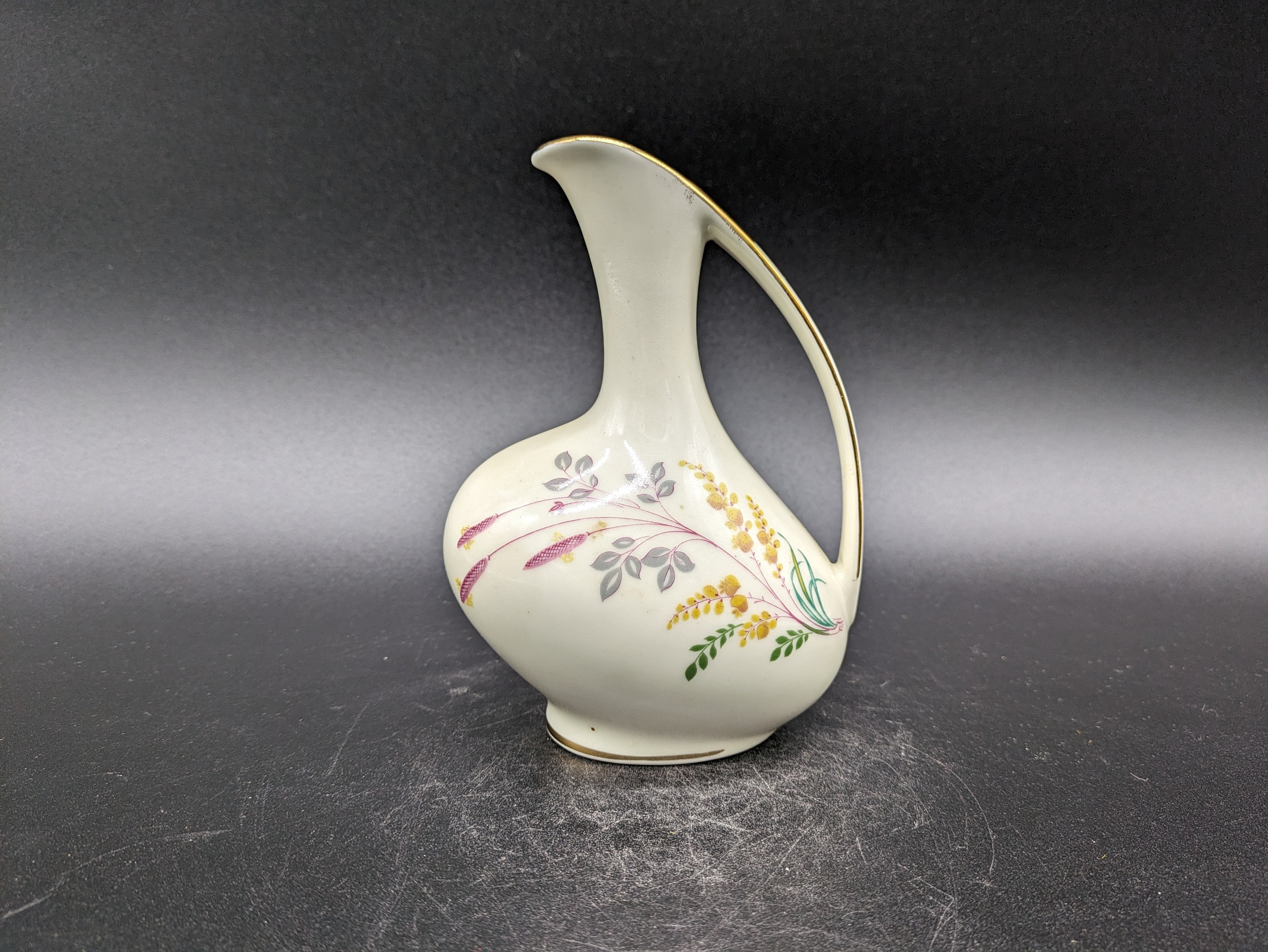 60's Vintage アートガラス Vase by BERANEK,JAN Alka Kunst Bavaria Vase Porcelain Porcelain Decor Rita Cream