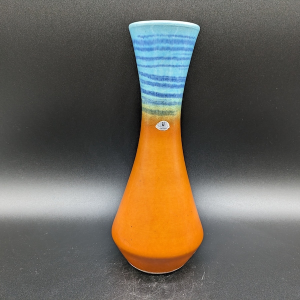 Uebelacker 465/30 vase Ü ceramic ceramic orange blue west German pottery design 60s 60s 70s 70s vintage wgp