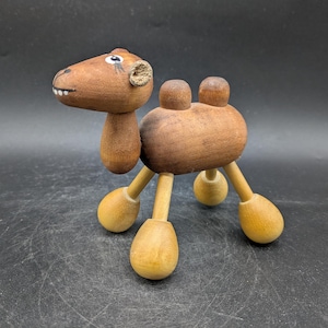 Wooden camel figure wood mid century danish design 60s 60s 70s 70s vintage