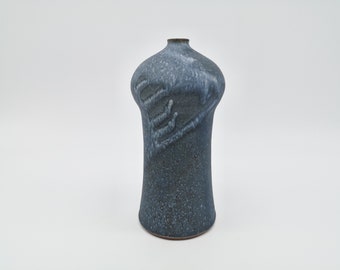 Liselotte Bisang Vase ceramic ceramic blue studio ceramics studio pottery west german pottery design 60s 60s 70s 70s vintage mid century