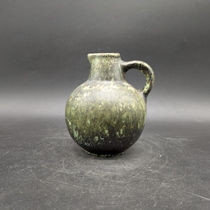 Ruscha 304 vase ceramic green crusty west german pottery fat lava design 60s 60s 70s 70s vintage