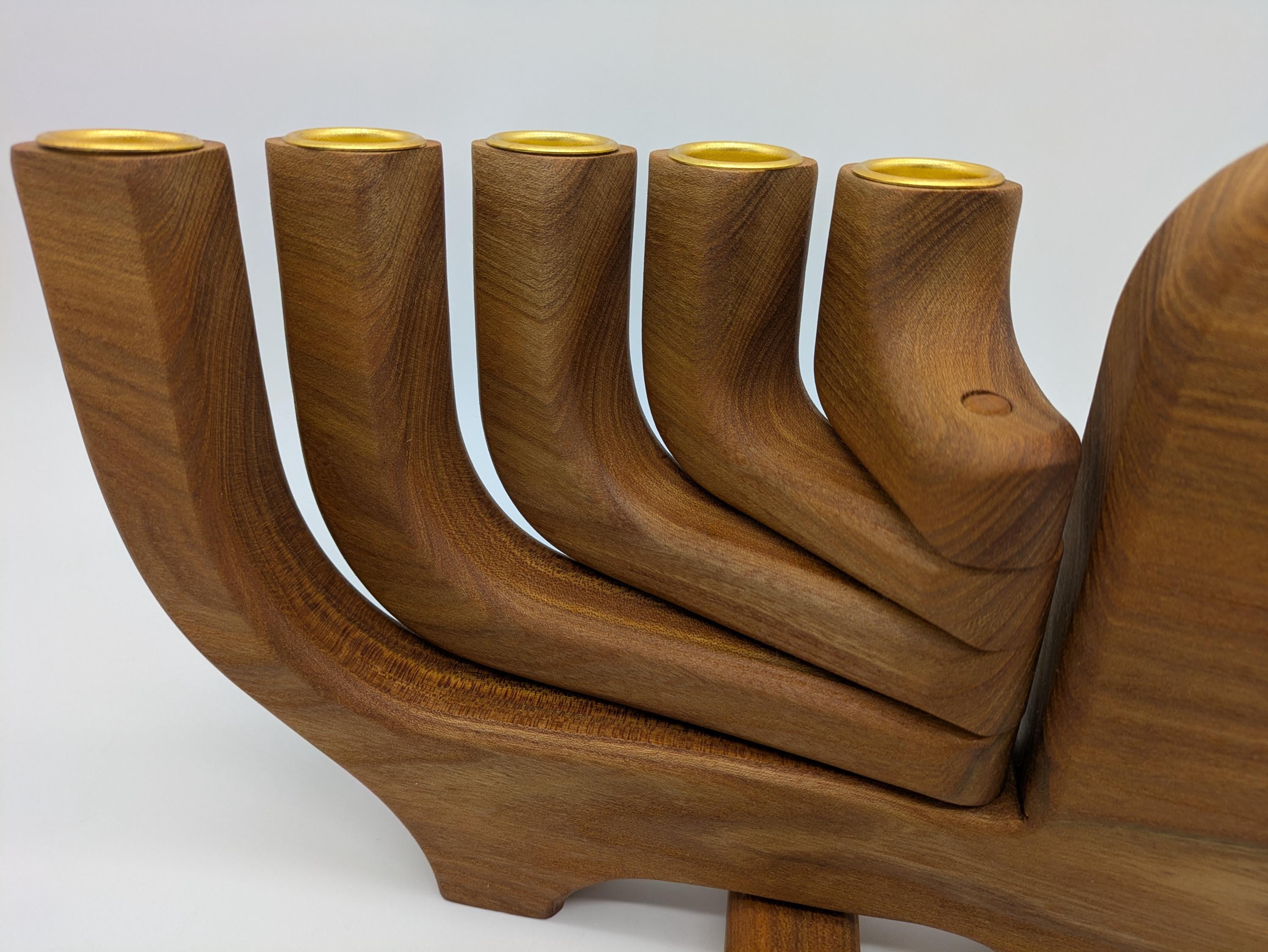 Teak Candlestick Bird Ta I Trä Uppsala Mid Century Swedish Design