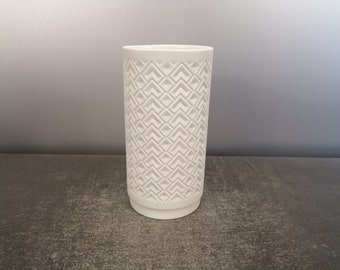 Seltmann Weiden 908/1 Vase Porzellan porcelain white matte bisquit OP POP Art modern design 60s 60er70s 70er vintage