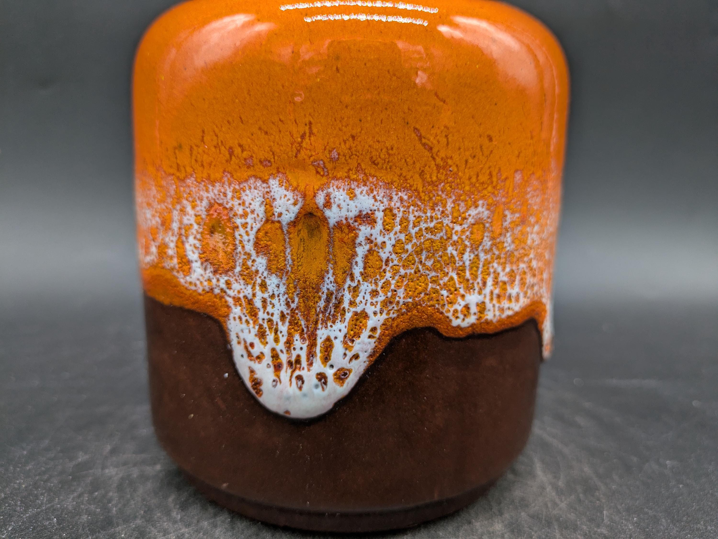 Jasba N602 10 18 Vase Ceramic Ceramic Orange Brown West German