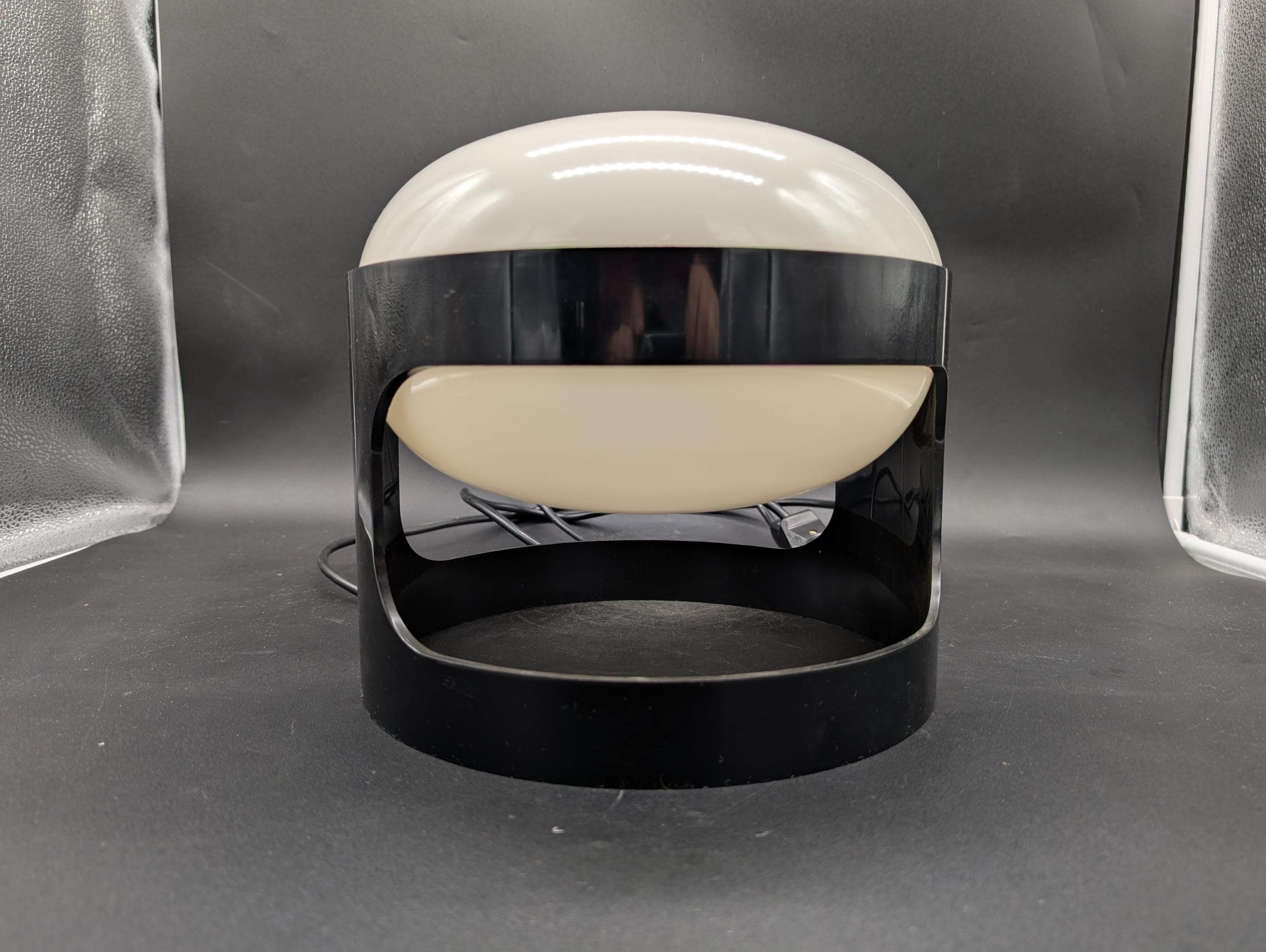 Kartell KD28 Lamp Table Lamp Black White Space Age Joe Colombo