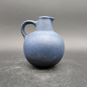 Ruscha 304 vase ceramic blue black west german pottery fat lava era design 60s 60s 70s 70s vintage