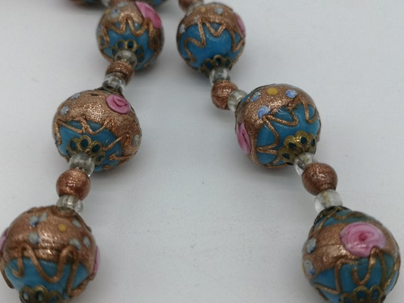Murano necklace 61 cm glass beads glass wedding c… - image 9