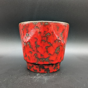 ES Emons & Söhne planter ceramic ceramics red west German pottery mid century design 50s 50s 60s 60s vintage