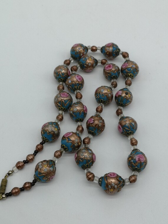 Murano necklace 61 cm glass beads glass wedding c… - image 5