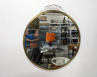 Münchner Werkstätten decorative mirror mirror hallway mirror brass mid century modern design 50s 50s 60s 60s vintage vtg rockabilly