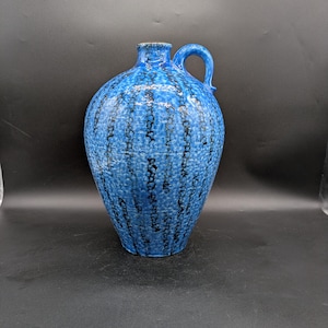Carstens Tönnieshof C-234/37. Vase ceramic blue black west german pottery design 60s 60s 70s 70s vintage