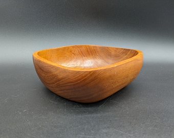 Teak bowl bowl wood square mid century danish design 60s 60s 70s 70s vintage