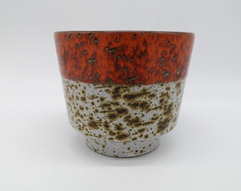 Marei 12/2 cachepot planter white orange ceramic ceramics west german pottery design 60s 60s 70s 70s vintage vtg