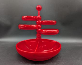 Vintage Emsa Space Age Turm Tabletts, Retro Vorspeisen Snack Etagere, Retro Display Karussell Pop Art, West Deutschland, 1970er Jahre
