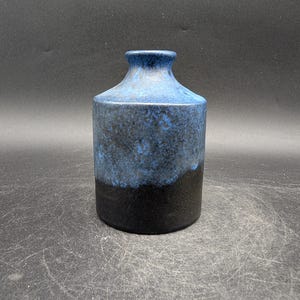Ruscha 811/1 vase ceramic blue black west german pottery design 60s 60s 70s 70s vintage fat lava era