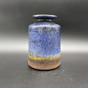 Rudi Stahl 3003/20 Vase Ceramic Ceramics Blue Brown Studio Ceramic