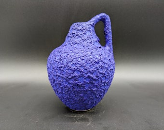 Silberdistel 300/22 YKB vase ceramic ceramics crusty fat lava west german pottery blue design 70s 70s wgp vintage