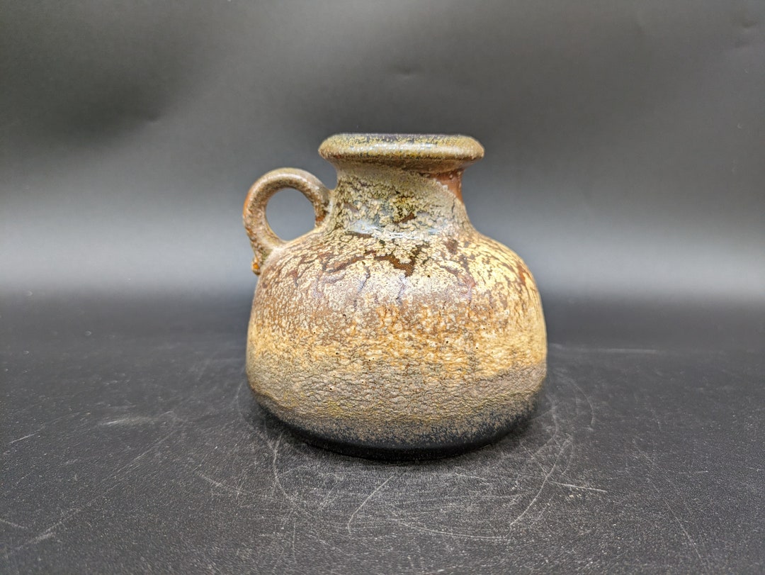 Scheurich 493-10 Vase Ceramic West German Pottery Fat Lava