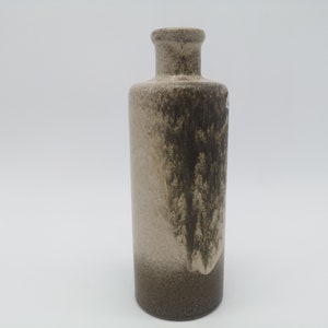 Ruscha 811-3 vase ceramic brown beige west german pottery design 60s 60s 70s 70s vintage fat lava era