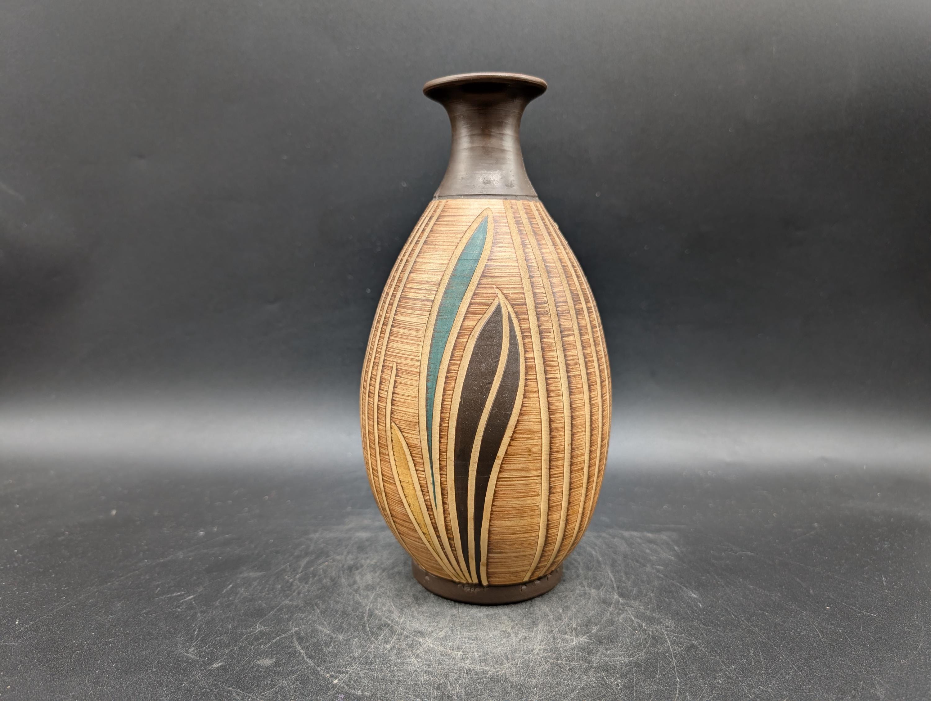 ドイツ製 Sawa Keramik サワケラミック Sgraffito Vase スグラッ