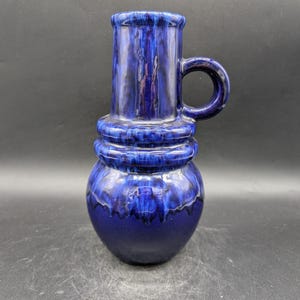 Scheurich 428-26 Vas Keramik Wienblå Västtysk Keramik Design 60-70-talet WGP Vintage Fat Lava Era