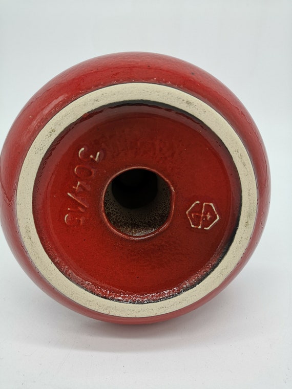 ドイツ 赤いキャンドルスタンド】ミッドセンチュリー ヴィンテージ