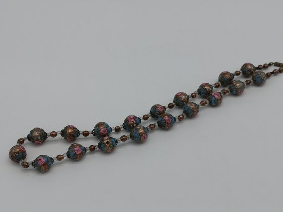 Murano necklace 61 cm glass beads glass wedding c… - image 1