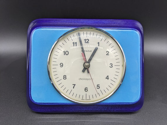 Kienzle クロノクォーツ クロック 掛け時計 時計 セラミック ブルー 青