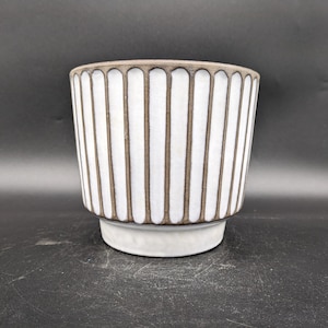Marei 2/3 Übertopf Cachepot planter pot Keramik ceramics schwarz weiß west german pottery design WGP 60s 60er 70s 70er vintage fat lava era