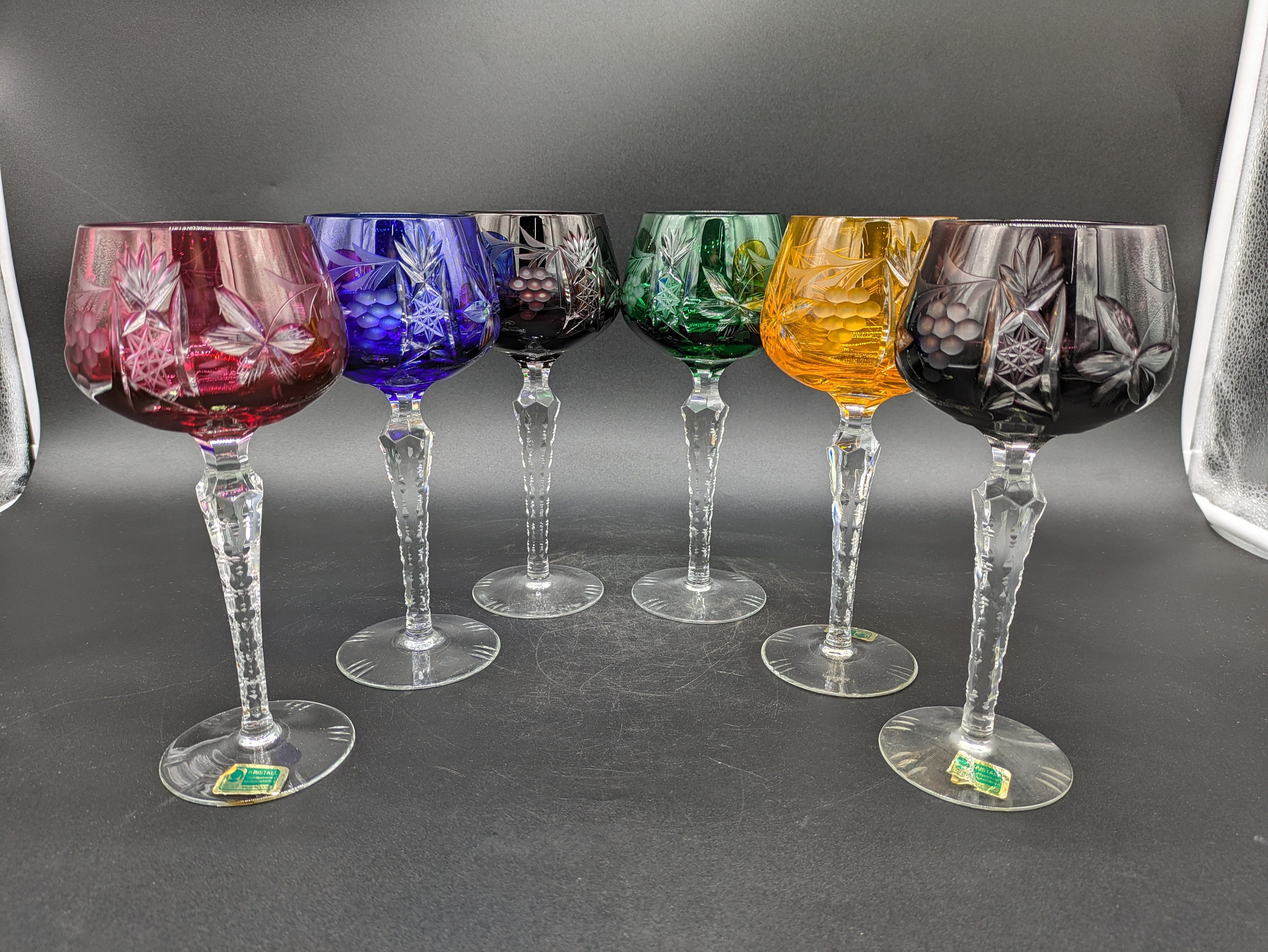 Lausitzer Römerglas Weinglas Sekt Set (6 Stück) Kristall Glas