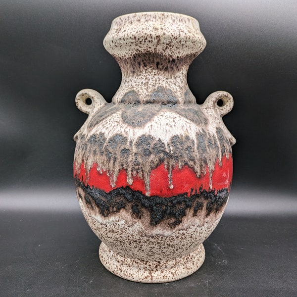 Dümler & Breiden 1185 35 vase ceramic ceramics beige red west german pottery design 60s 60s 70s 70s wgp vintage