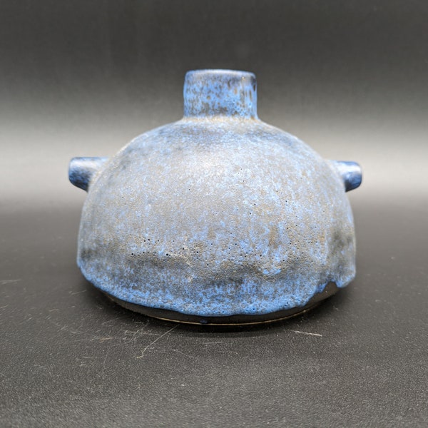 Ruscha 348 vase ceramic UFO blue black ceramic west german pottery design 60s 60s 70s 70s vintage