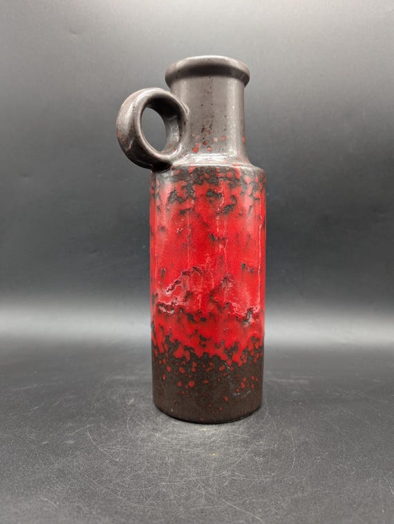 Scheurich 401-28 Vase Ceramic Cascade West German Pottery Fat Lava