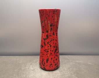 Scheurich 206-27 ceramic vase ceramic red black west german pottery design 70s 70s vintage wgp