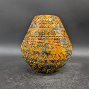 Bitossi 3360 Vase Ceramic Decor Sunset Orange Italy pottery Aldo Londi design 60s 60s 70s 70s wgp vintage
