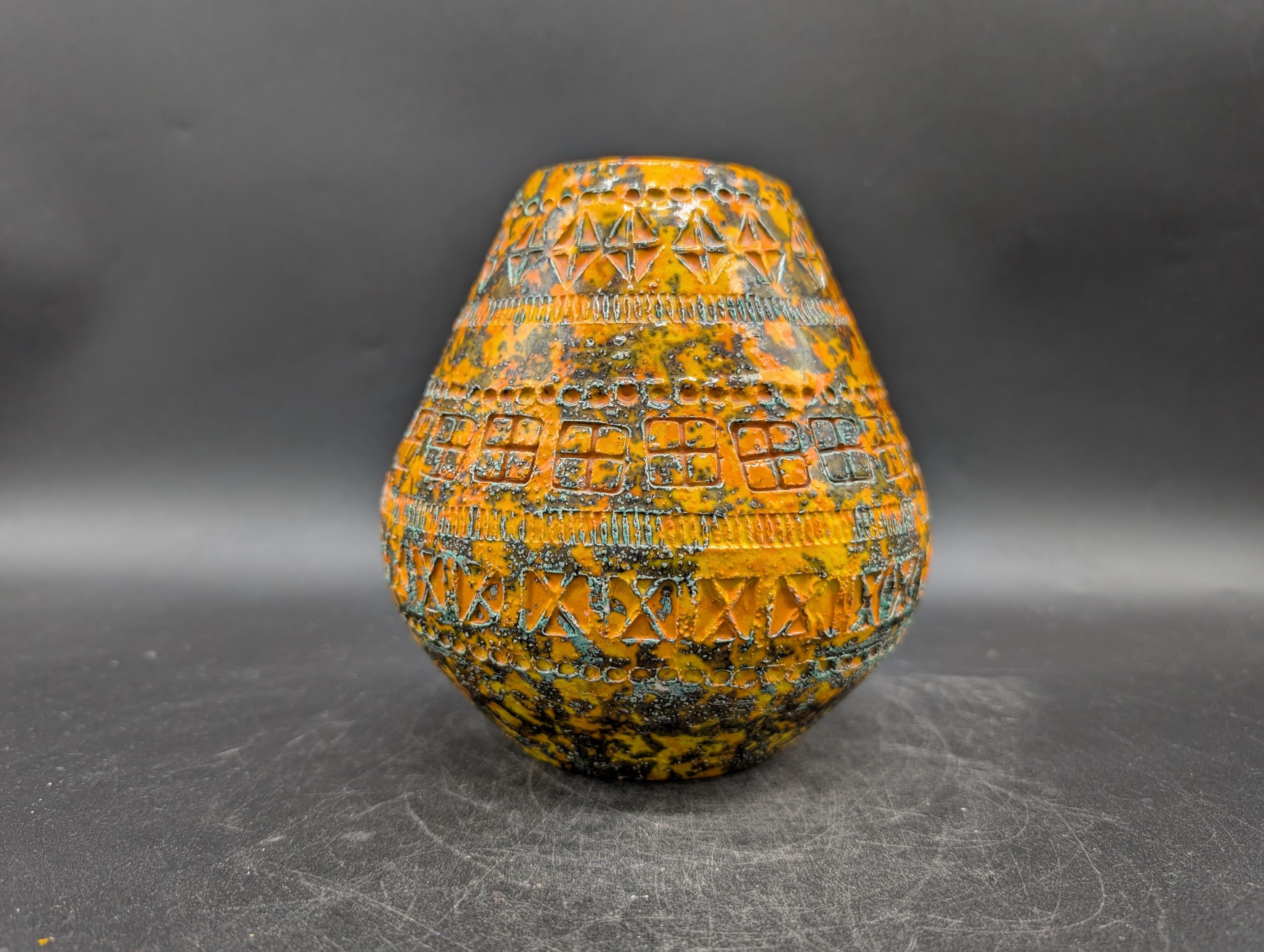Bitossi Orange Vase - Etsy