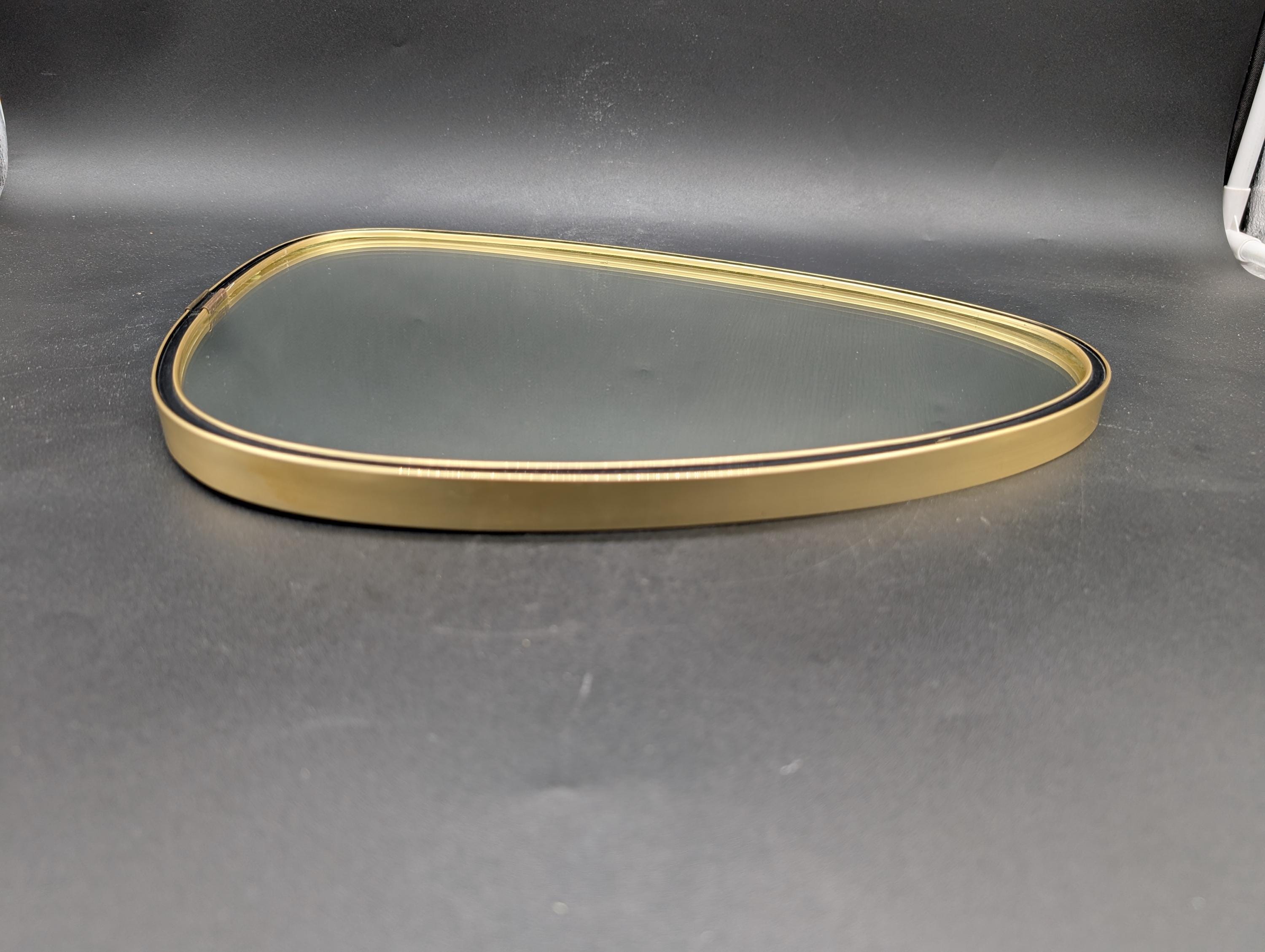 Lenz Lenzgold Mirror Kidney Mirror Mini Hall Mirror Brass Mid