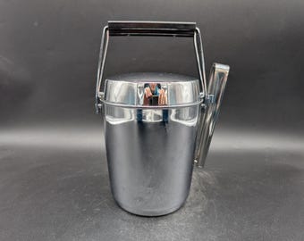 Cubitera Alfi de 0,75 L, diseño vintage de cobre cromado. Fabricada en Alemania Occidental en los años 70.