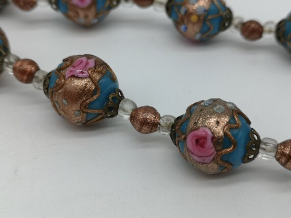 Murano necklace 61 cm glass beads glass wedding c… - image 4