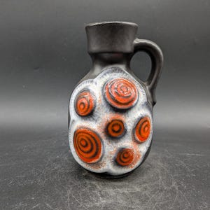 Bay 85 17 vase handle vase ceramic ceramics west german pottery design 70s 70s wgp fat lava