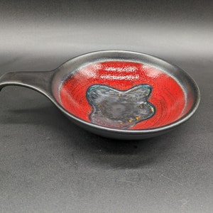 Dümler Breiden 206 18 bowl ceramic red black west german pottery design 70s 70s vintage wgp dumler D&B fat lava era