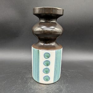 VEB Haldensleben 3077 A Vase Ceramic greenish white east german pottery GDR design 70s 70s vintage DDR egp fat lava era