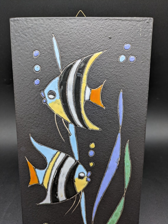 Servais ウォールプレート壁画セラミック魚ウォールプレートセラミック