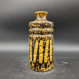 VEB Haldensleben 3087 C Vase ceramic ceramic yellow black east german pottery GDR design 70s 70s vintage DDR egp fat lava era
