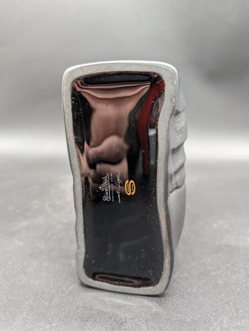ローゼンタール スタジオライン 花瓶 磁器 磁器 ノワール ビスク ビスケット ブラック モダン ポップアート デザイン 70年代 70年代 ヴィンテージ 画像 12