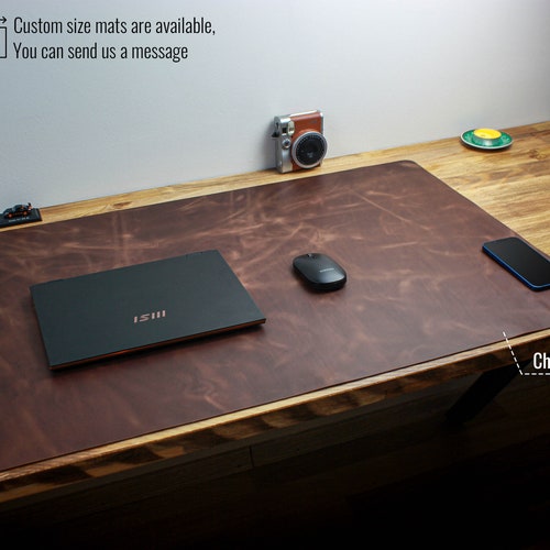Leather Desk Mat Custom Desk Pad Extra Large Desk Mat Etsy