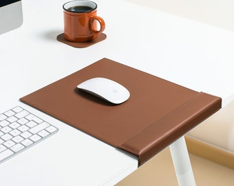 Leather Desk Mat with Edge Cover | Personalized Desk Accessory | Gift For Father